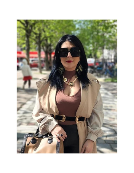 Gafas de sol grandes AIEYEZO UV400 para mujeres estilo cuadrado