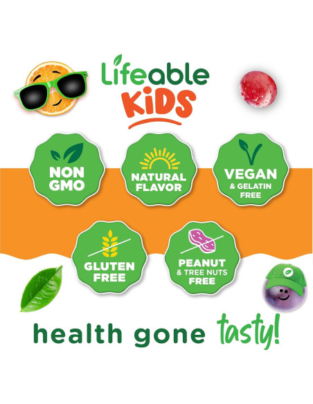 Gominolas Omega 3 Veganas Lifeable para Niños 60 Unidades