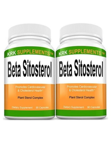 2 Botellas Beta Sitosterol 800mg - 180 Cápsulas Soporte Prostático