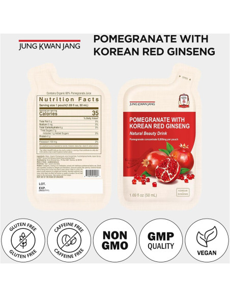 Bebida Energética de Ginseng Rojo Coreano JungKwanJang 30 Paquetes