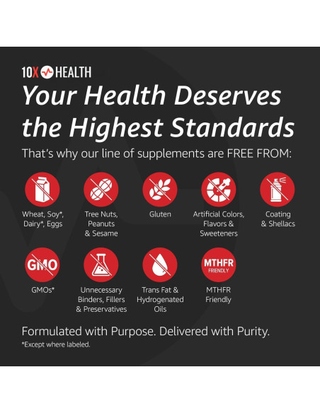 10X Probióticos para Hombres - 60 Cápsulas Salud Digestiva