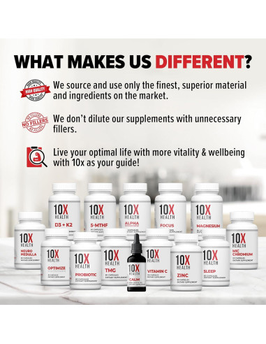 10X Probióticos para Hombres - 60 Cápsulas Salud Digestiva