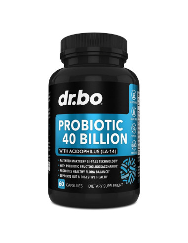 Suplemento Probiotico 40 Mil Millones CFU Dr. Bo - Salud Digestiva
