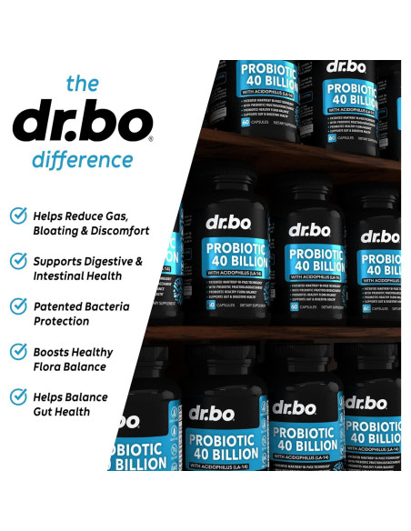 Suplemento Probiotico 40 Mil Millones CFU Dr. Bo - Salud Digestiva