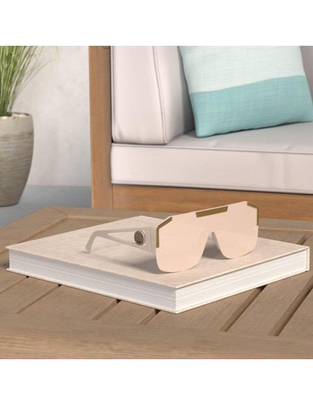 Gafas de sol cuadradas AIEYEZO con lente plana 72mm