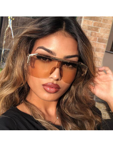 Gafas de sol cuadradas AIEYEZO con lente plana 72mm