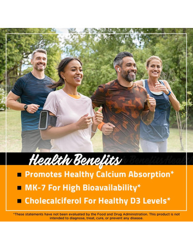 Cápsulas de Vitamina D3 K2 FarmHaven - 5000 UI D3 y 100 mcg K2 - 90 Cápsulas Vegetales