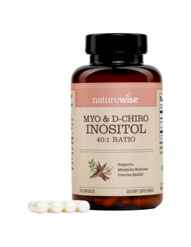 Suplemento de Myo-Inositol y D-Chiro Inositol NatureWise 2000mg