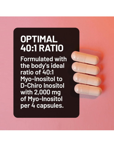 Suplemento de Myo-Inositol y D-Chiro Inositol NatureWise 2000mg