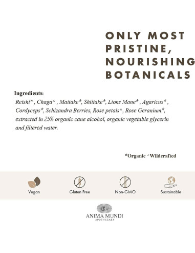 Elixir Adaptogénico de 7 Hongos Anima Mundi 118ml - Vegano