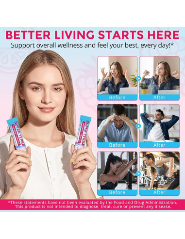 Super Yerba Mate Instantáneo QwsYaay 30 Porciones Sabor Frambuesa-Limón