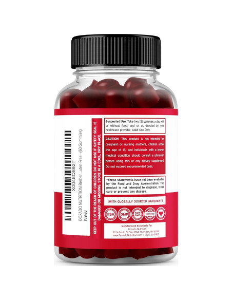 Gomitas de Berberina Sin Azúcar Dorado Nutrition 60 Unidades