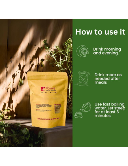 Té de Hierbas Sin Cafeína Rachel 30 Bolsitas + 100 Cápsulas