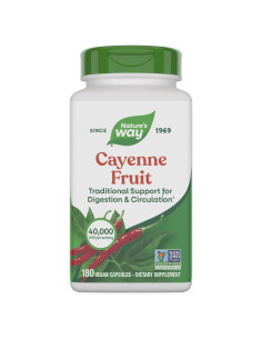 Cápsulas de Pimienta de Cayena Nature's Way 180 Veganas