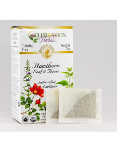 Té Orgánico de Hoja y Flor de Espino Celebración Herbals 24 Bolsas 2