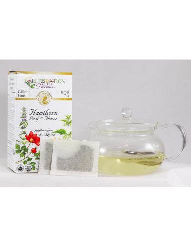 Té Orgánico de Hoja y Flor de Espino Celebración Herbals 24 Bolsas