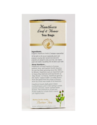 Té Orgánico de Hoja y Flor de Espino Celebración Herbals 24 Bolsas