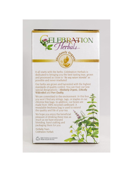 Té Orgánico de Hoja y Flor de Espino Celebración Herbals 24 Bolsas