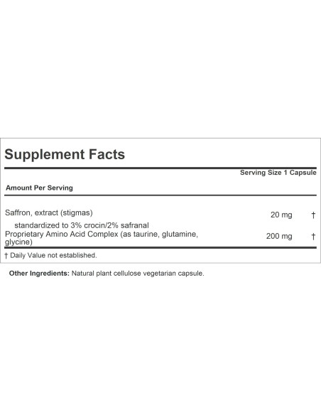 ANDREW LESSMAN Azafrán 20mg - 120 Cápsulas Estandarizadas