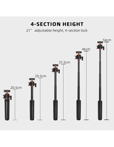 Trípode BRDRC CSG360 para DJI Osmo Action 5 Pro, 53 cm