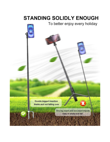 Monopod Stick de Golf Irangesports para iPhone 16/15/14/13 Pro Max, Aluminio Ajustable 145 cm
