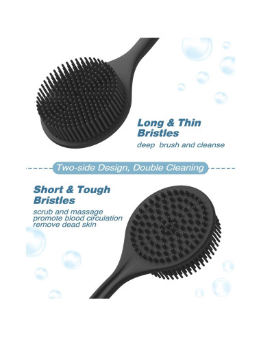 Exfoliador de Espalda de Silicona Manmihealth 2 Pcs 38 cm