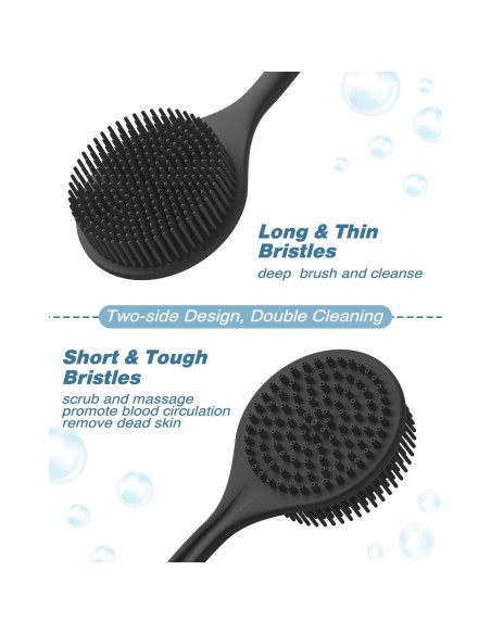 Exfoliador de Espalda de Silicona Manmihealth 2 Pcs 38 cm