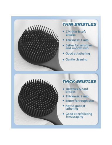 Exfoliador de Espalda de Silicona Manmihealth 2 Pcs 38 cm