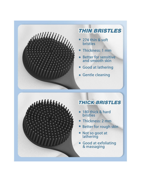 Exfoliador de Espalda de Silicona Manmihealth 2 Pcs 38 cm