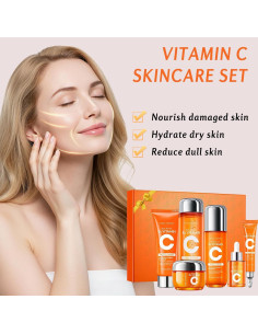 Kit de Cuidado Facial Hidratante Deepmind 6 Piezas Vitamina C 2