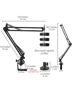 Brazo de Micrófono Geekria ZJL4-04 para Fifine y AmpliGame 2