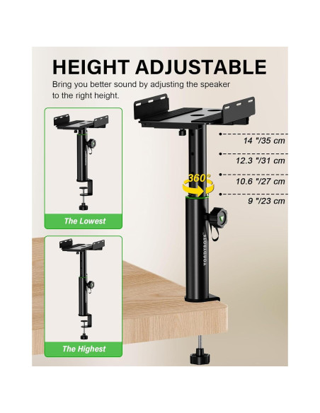Juego de 2 Soportes de Monitor Vondynote Altura Ajustable