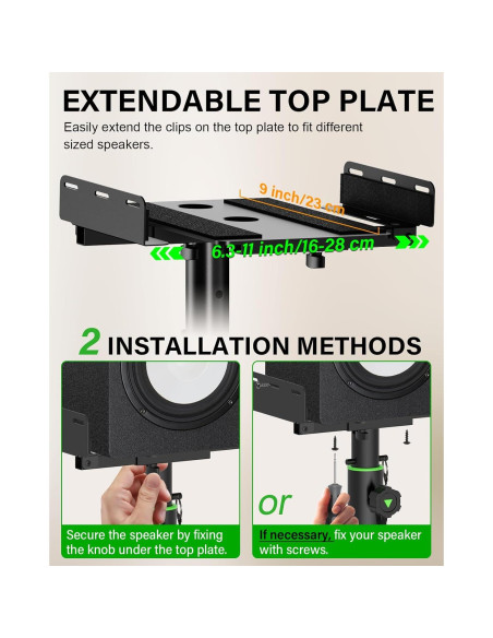 Juego de 2 Soportes de Monitor Vondynote Altura Ajustable