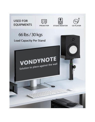 Juego de 2 Soportes de Monitor Vondynote Altura Ajustable