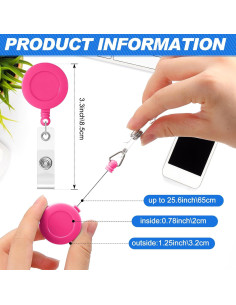 Soportes Retráctiles para Insignias Harloon 150 Pcs 70 cm 2