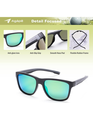 Gafas de Golf Polarizadas Agape Sg01-0004 Rojas UV400