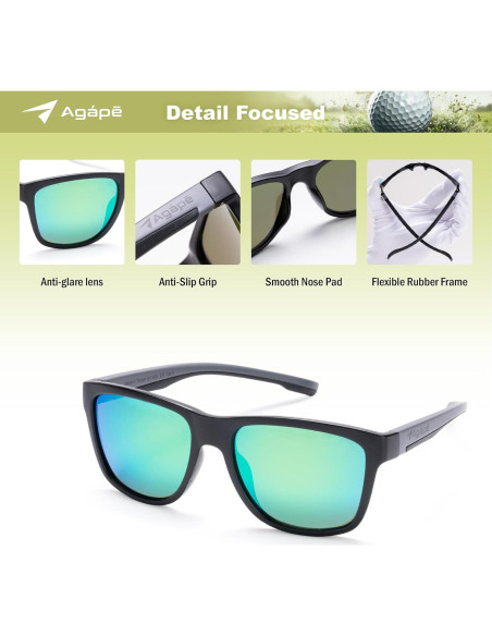 Gafas de Golf Polarizadas Agape Sg01-0004 Rojas UV400