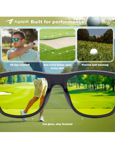 Gafas de Golf Polarizadas Agape Sg01-0004 Rojas UV400