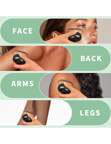 Brocha Kabuki Extra Grande HEYOTECK 75mm Oro Rosa