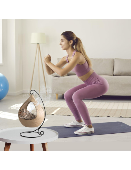 Soporte Colgante de Incienso Belsea - Cerámica y Hierro Redondo