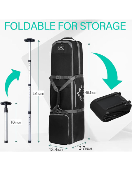 Bolsa de Viaje para Golf GoHimal con Soporte Ajustable 124x35cm