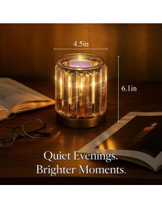 Calentador de Cera Eléctrico Leyoue Dorado 20.1x13.2cm 2