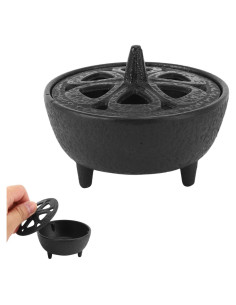 Quemador de Incienso Cyrank de Hierro Fundido Loto 8.4cm