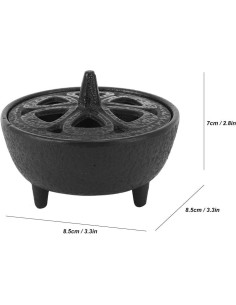 Quemador de Incienso Cyrank de Hierro Fundido Loto 8.4cm 2