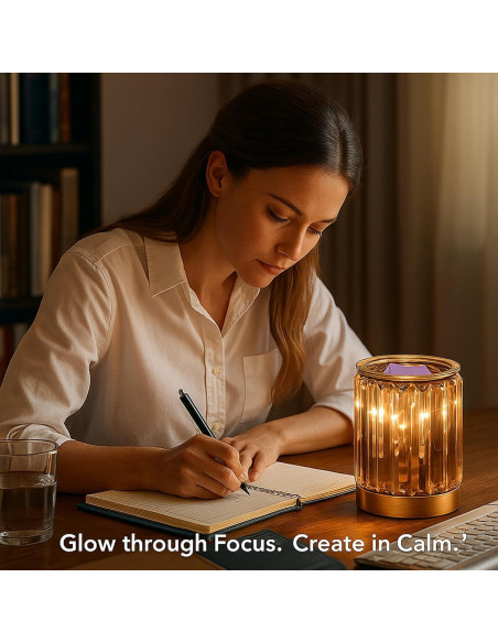 Calentador de Cera Eléctrico Leyoue Dorado 20.1x13.2cm