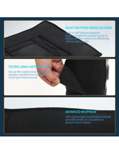 Faja Alivio Dolor Ciático Active Plus Unisex - Negra