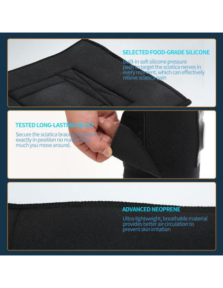 Faja Alivio Dolor Ciático Active Plus Unisex - Negra