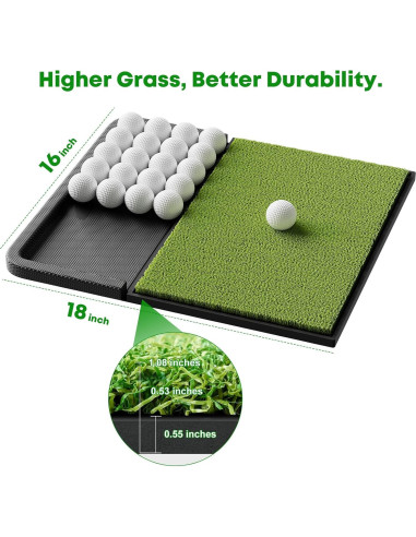 Alfombra de Golf Ponsonbay D216 con Bandeja y Base Antideslizante