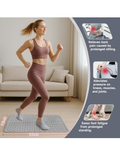 Alfombrilla de Acupresión para Pies Langierspur 45.7x35.6cm Gris 2