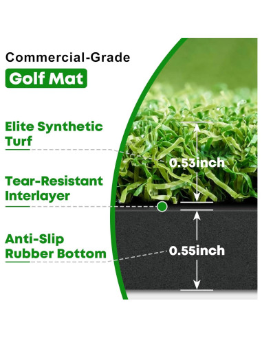 Alfombra de Golf Ponsonbay D216 con Bandeja y Base Antideslizante